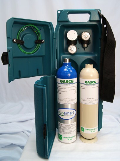 Gasco CC-58-AL Case Interior with Cylinders