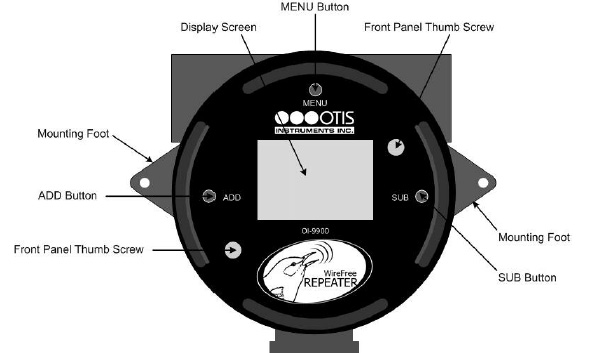 Otis Instruments OI-9900 WireFree Signal Repeater Diagram